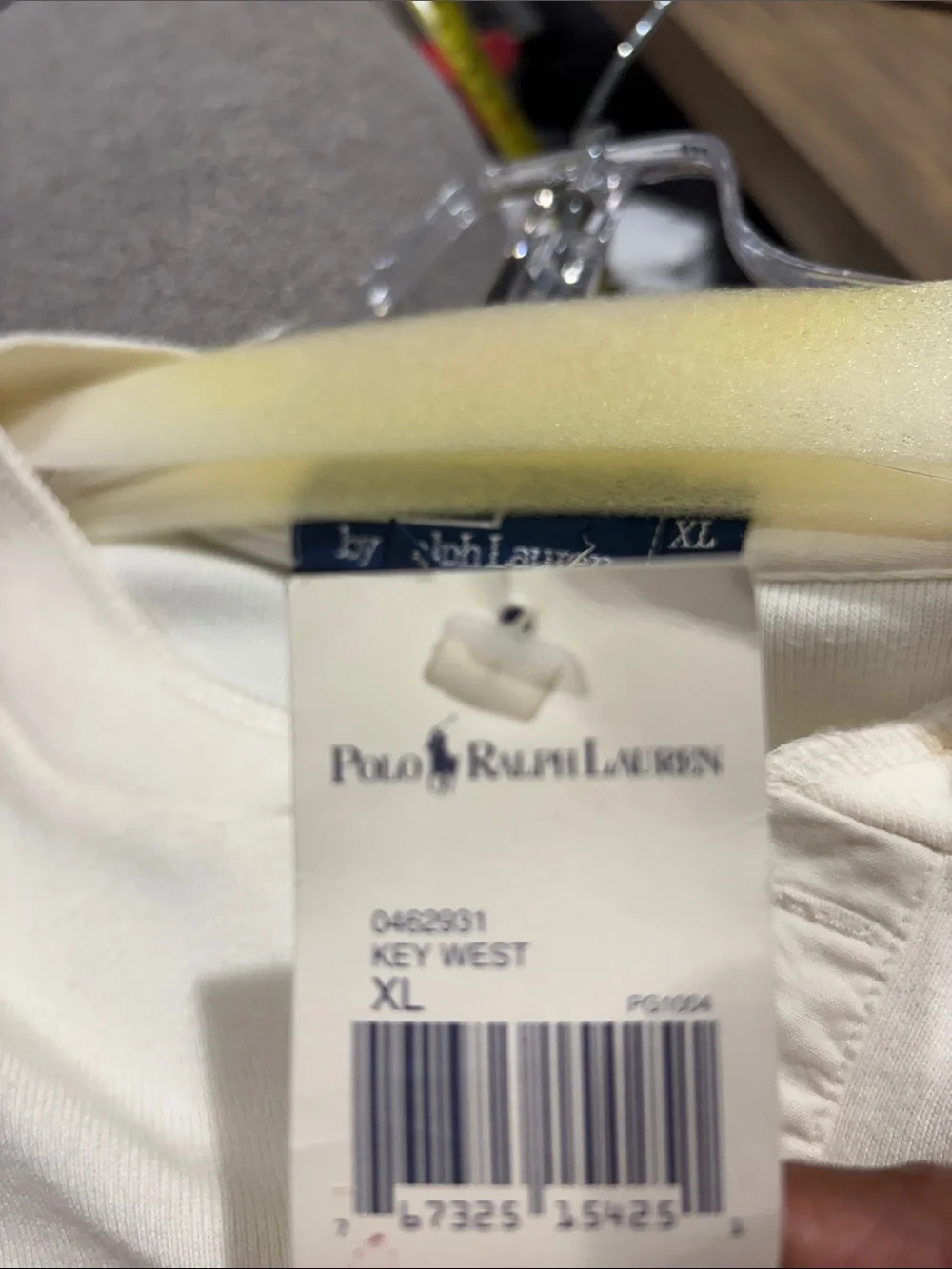 Polo by Ralph Lauren Key West Cream Long-Sleeve Henley with Red Marine Graphic